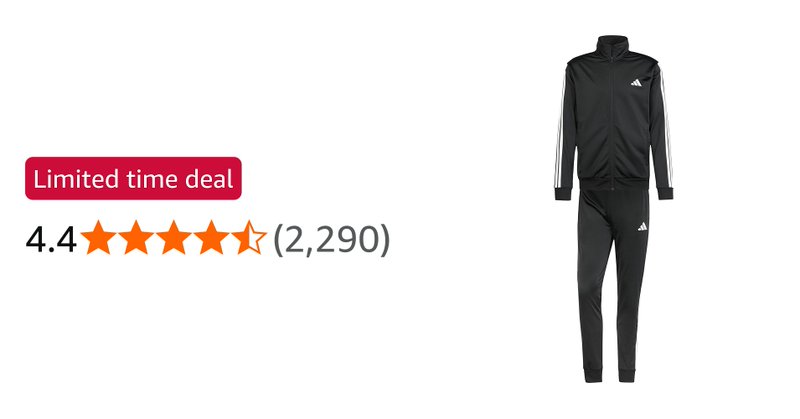 Adidas Men S Basic 3 Stripes Tricot Track Suit