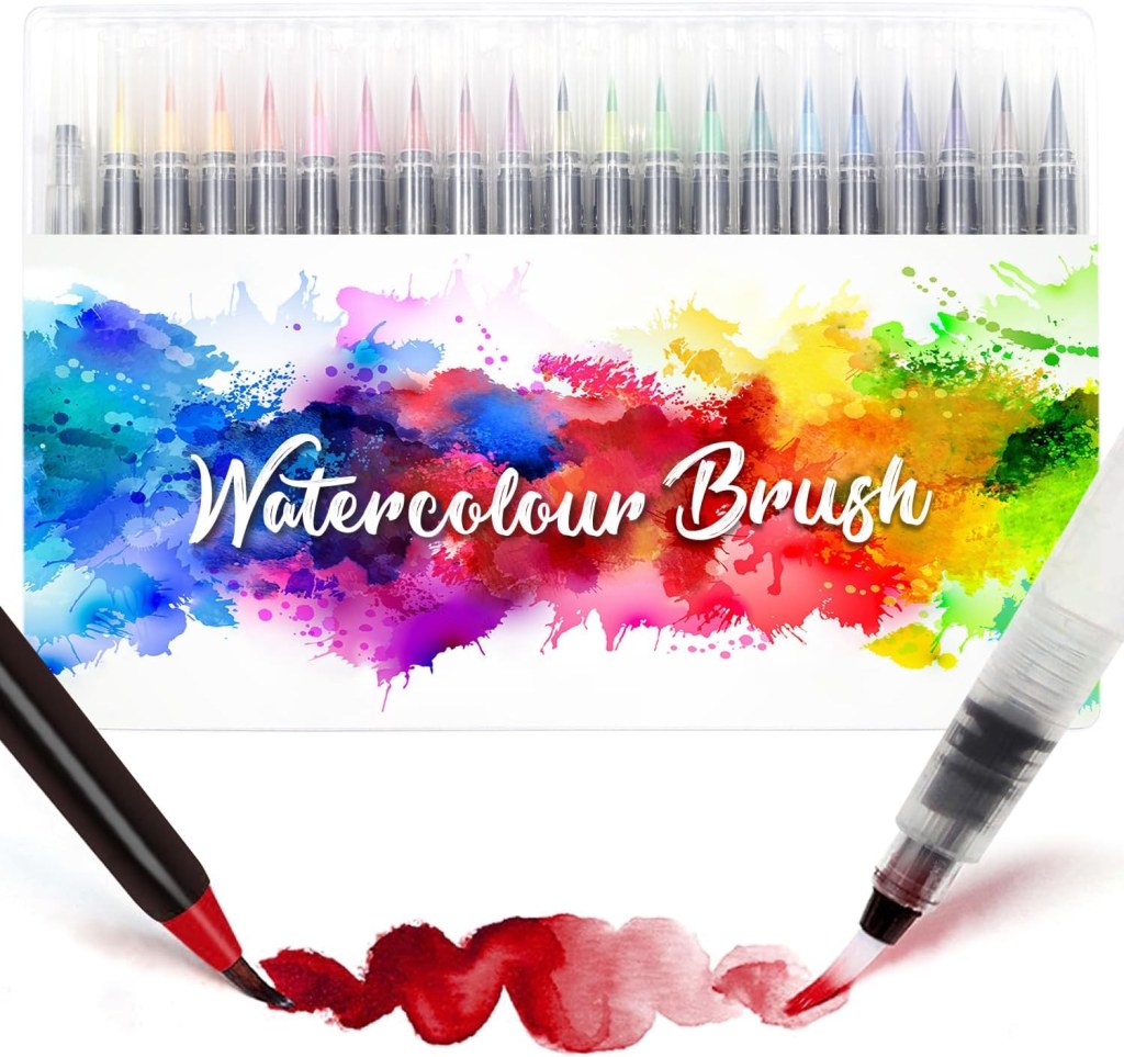 Amteker 24 2 Watercolour Brush Pens Set