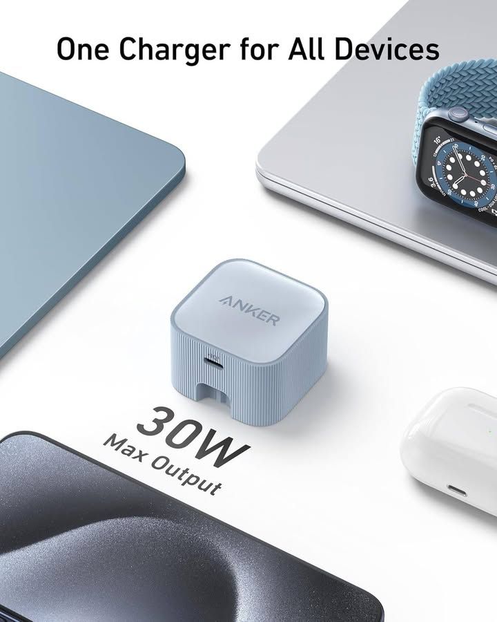 Anker Nano USB C Plug 30w High Speed USB C Charger
