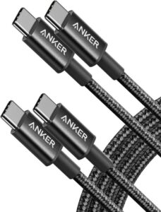 Anker USB C To USB C Charger Cable 60w 3a New Nylon 6 Ft 1 8m 2 Pack
