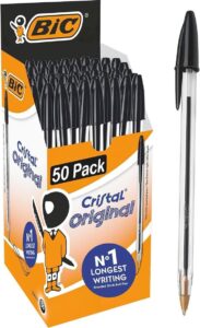 Bic Cristal Original Smudge Free Ballpoint Pens Pack Of 50