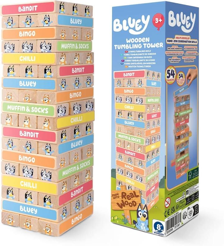 Bluey Tumbling Tower Game