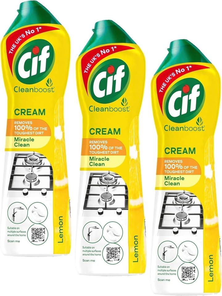 Cif Lemon Cream Cleaner Multipurpose Surface Cleaner 500 Ml Pack Of 3
