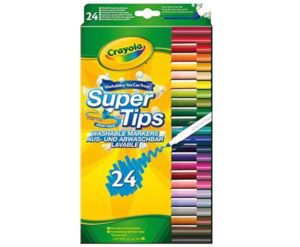 Crayola Supertips Felt Tip Washable Markers Assorted Colours Pack Of 24
