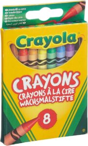 Crayola Wax Colouring Crayons Assorted Colours Pack Of 8