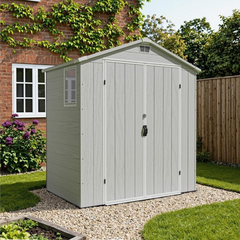 Devoko 6x4ft Outdoor Plastic Garden Storage Shed