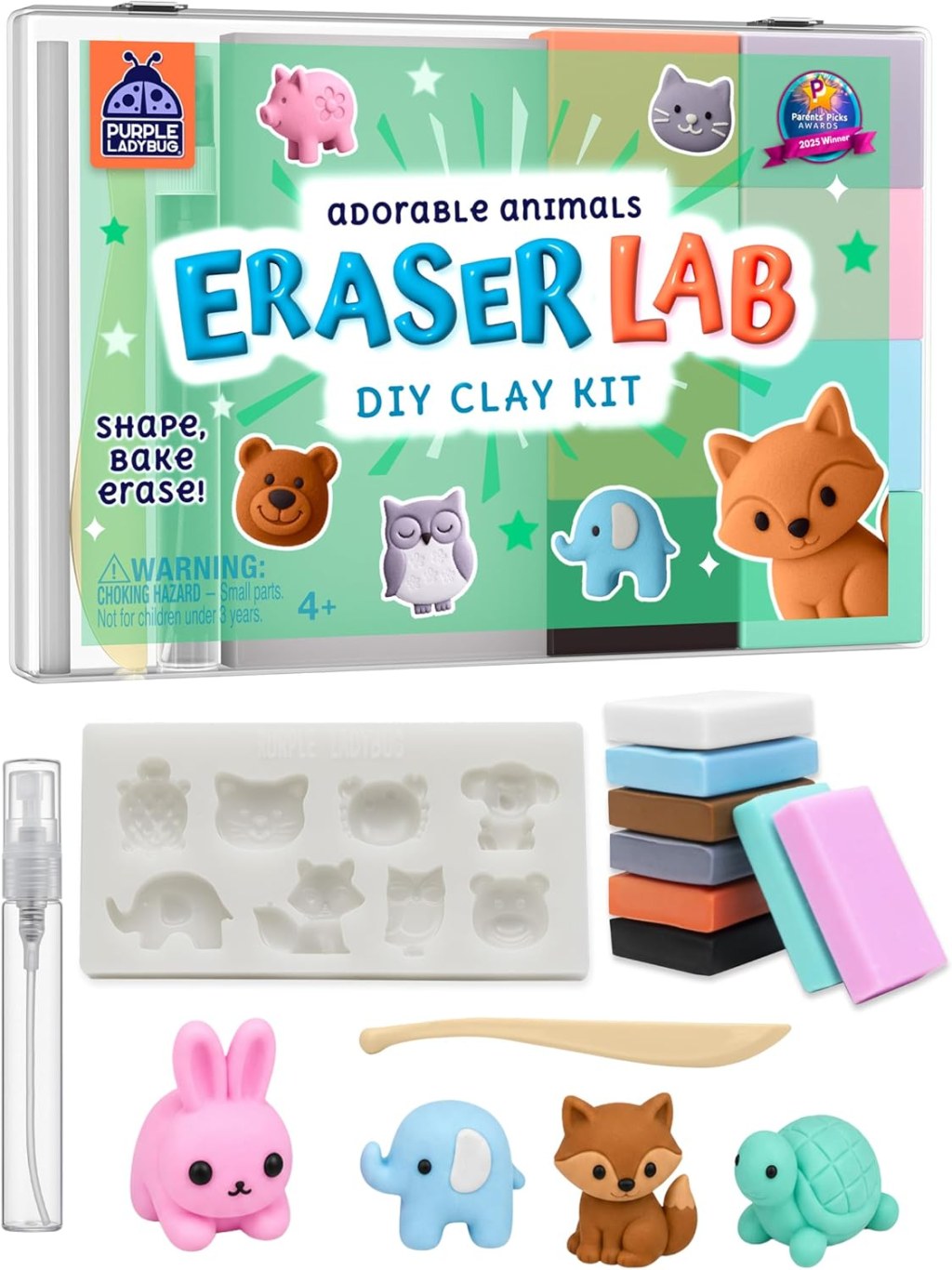 Diy Clay Cute Mini Animal Eraser Kit