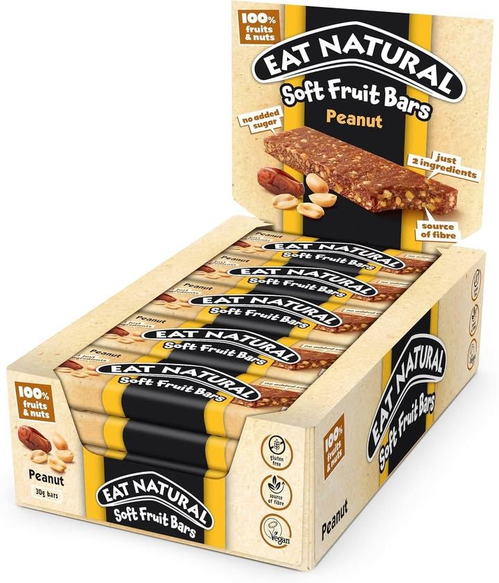 Eat Natural Soft Fruit Bars Peanuts And Dates 15 X 30g