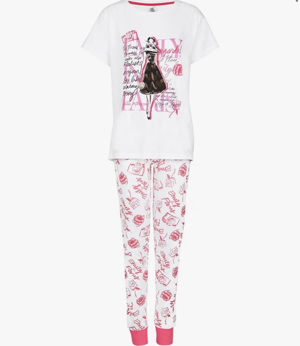Emily In Paris Womens Pyjamas Pjs Set