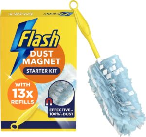 Flash Dust Magnet Duster Starter Kit 1 Handle 13 Refills