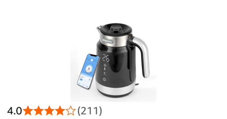 Geepas Digital Electric Kettle 1 7l Auto Shut Off