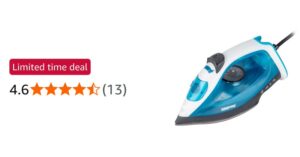 Geepas Dry And Wet Steam Iron Non Stick Soleplate 120ml Tank 1800w Blue