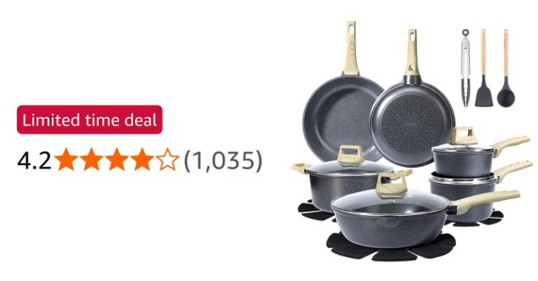 Gipp 18pcs Pots And Pans Set With Granite Non Stick Coating