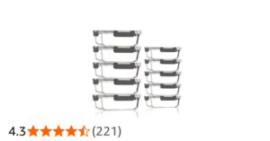 Glass Containers With Lids 10 Pack Airtight Glass Meal Prep Containers