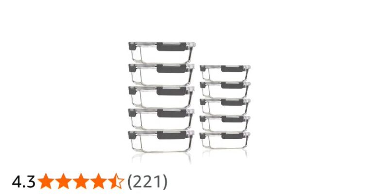 Glass Containers With Lids 10 Pack Airtight Glass Meal Prep Containers
