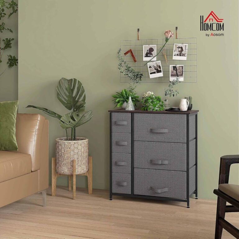 Homcom Chest Of Drawers With 7 Drawers Large Storage Space