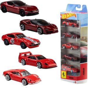 Hot Wheels 5 Pack Of Ferrari 1 64 Scale Cars