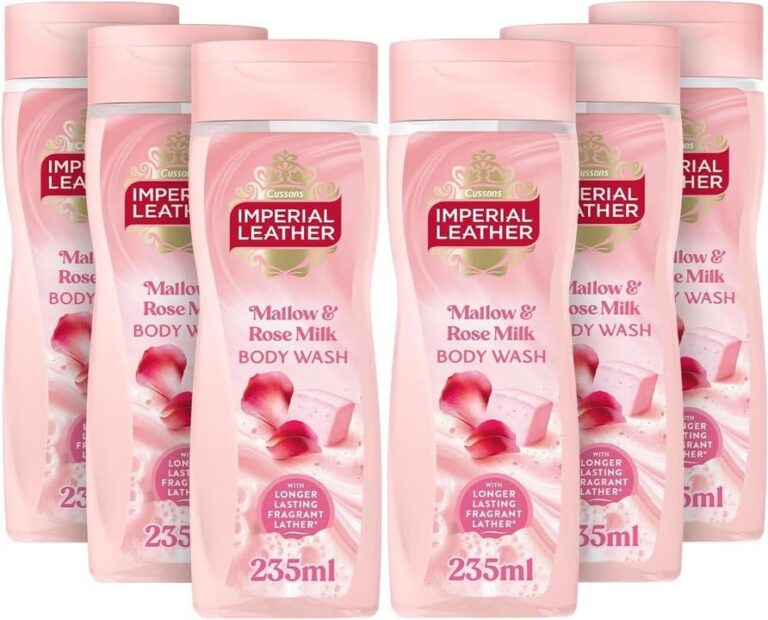 Imperial Leather Mallow And Rose Milk Body Wash Shower Gel 6 X 235ml