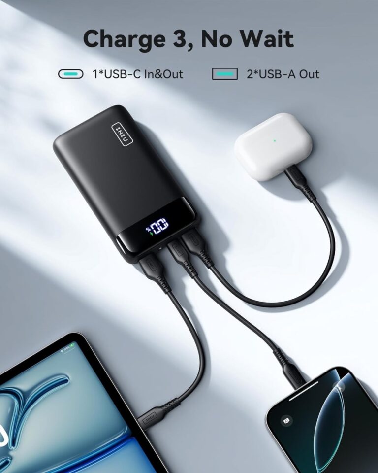 Iniu Laptop Power Bank Compact 20000mah 65w Fast Charging Battery Pack