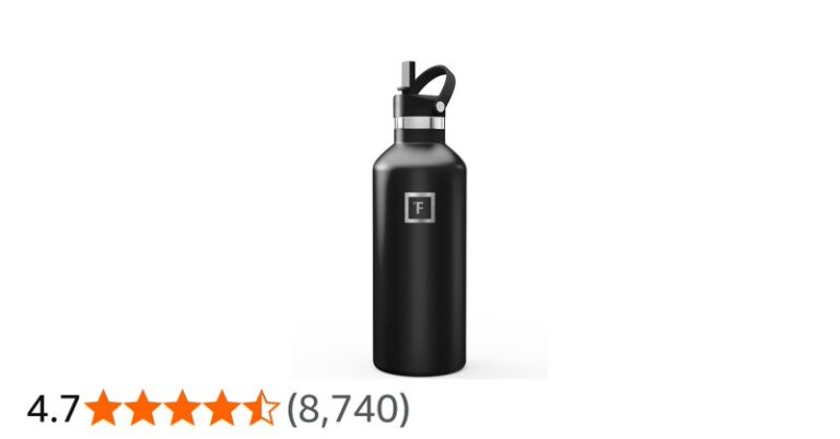 Insulated Water Bottle With Straw Lid Narrow Cold 24hrs And Hot 12hrs Drinks Dou