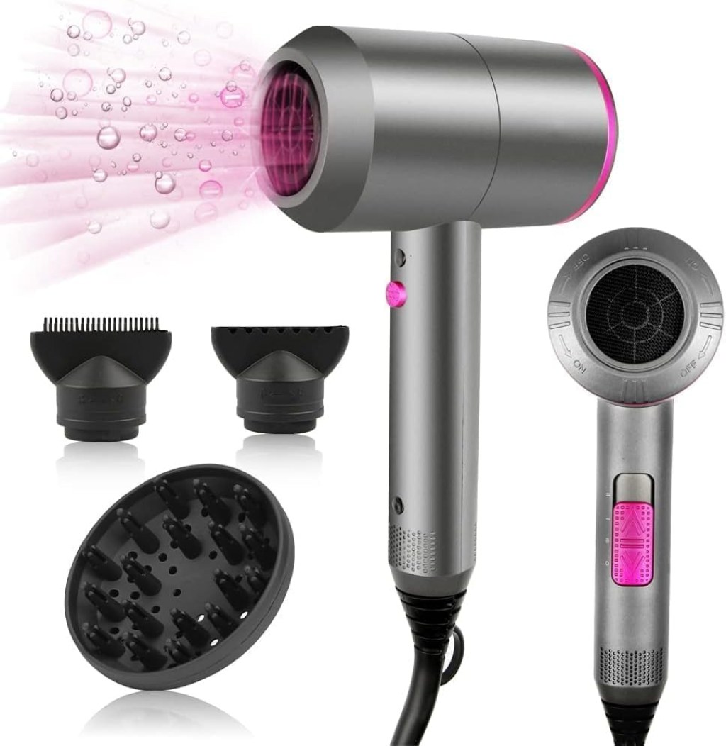 Ionic Hair Dryer With Powerful Ac Motor Fast Drying Hairdryer