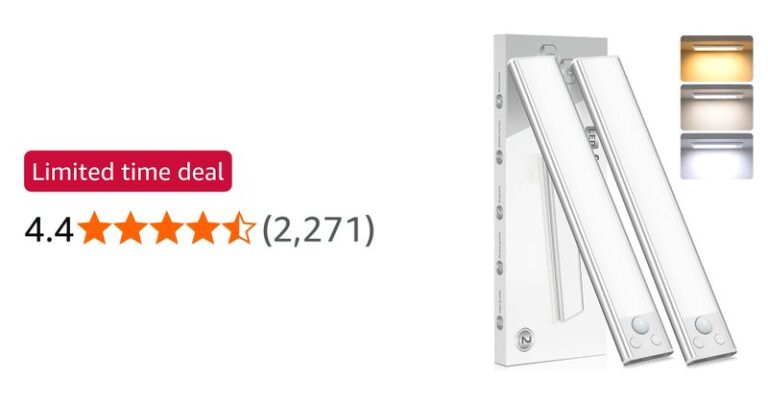 Jekemorye Under Cabinet Kitchen Lights Cupboard Led Motion Sensor Light