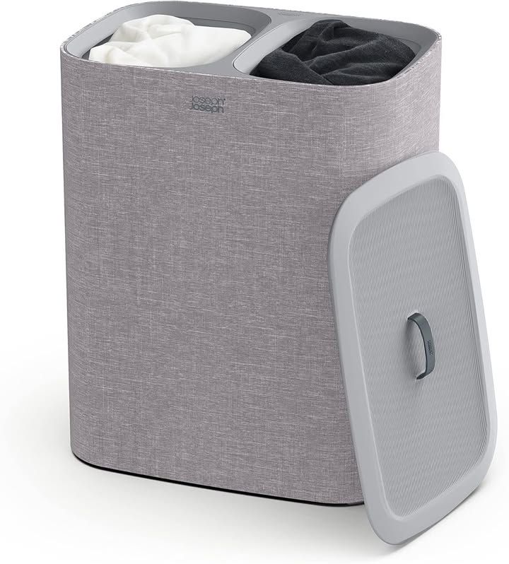 Joseph Joseph Tota 90 Litre Laundry Separation Basket With Lid 2 Removable Washi