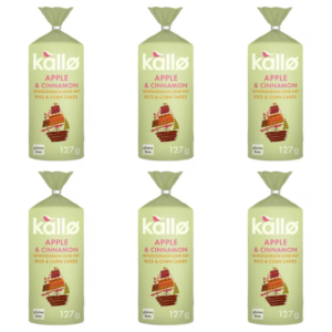 Kallo Apple And Cinnamon Corn And Rice Cakes Vegan Gluten Free 1 X 127g