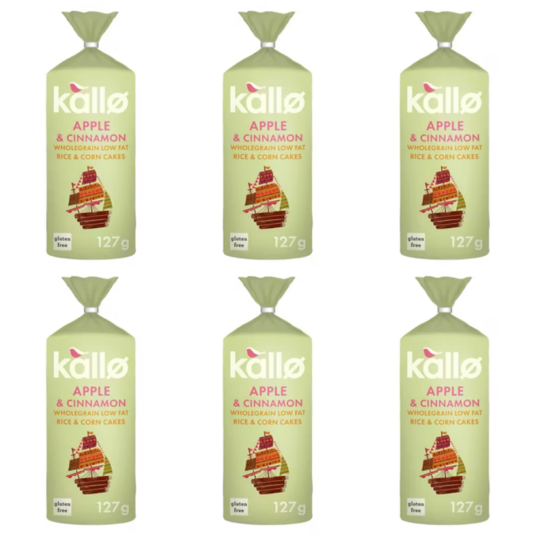Kallo Apple And Cinnamon Corn And Rice Cakes Vegan Gluten Free 1 X 127g