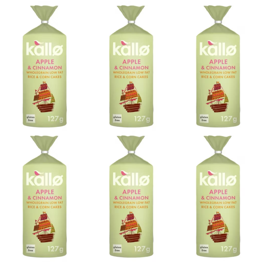 Kallo Apple And Cinnamon Corn And Rice Cakes Vegan Gluten Free 1 X 127g