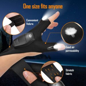 Kezkals Gifts For Men Rechargeable Led Gloves Fishing Accessories