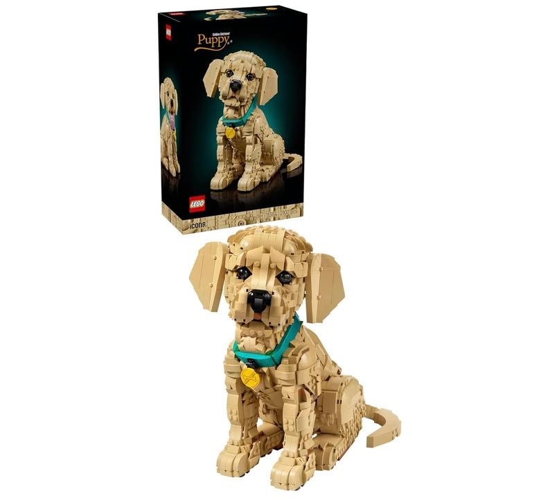 LEGO Icons Golden Retriever Puppy Building Set For Adults