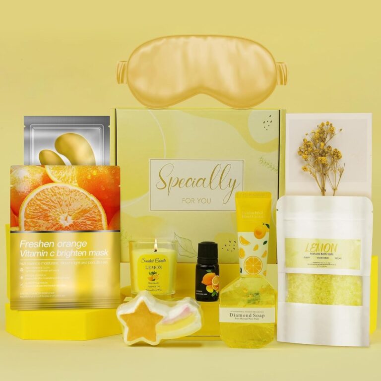 Lemon Pamper Gift Set For Women Luxury Spa And Self Care Gifts For Her