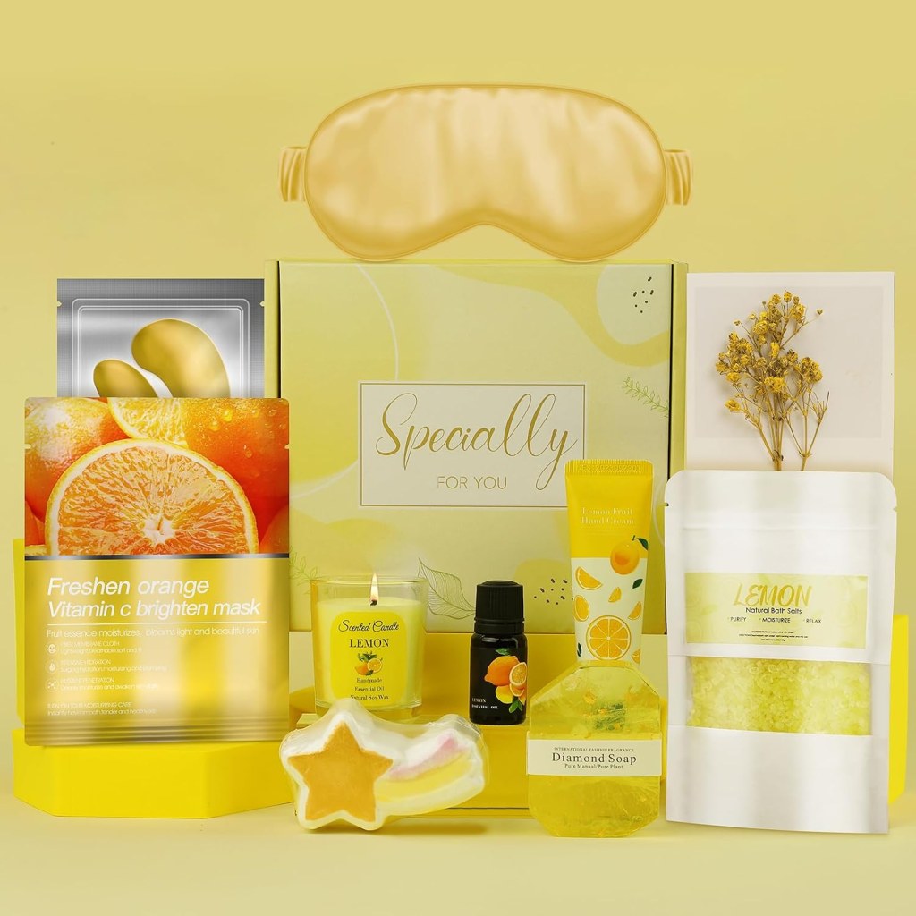 Lemon Pamper Gift Set For Women Luxury Spa And Self Care Gifts For Her
