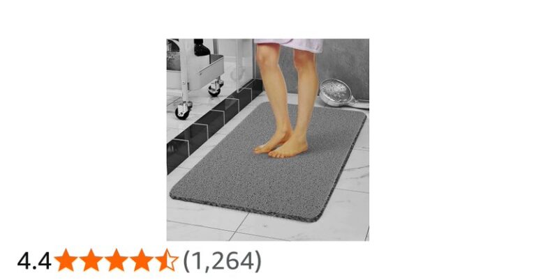 Loofah Shower Mat Non Slip Anti Mould 60x40 Cm With Shower Puff Pvc Machine Wash