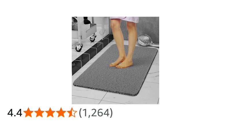 Loofah Shower Mat Non Slip Anti Mould 60x40 Cm With Shower Puff Pvc Machine Wash