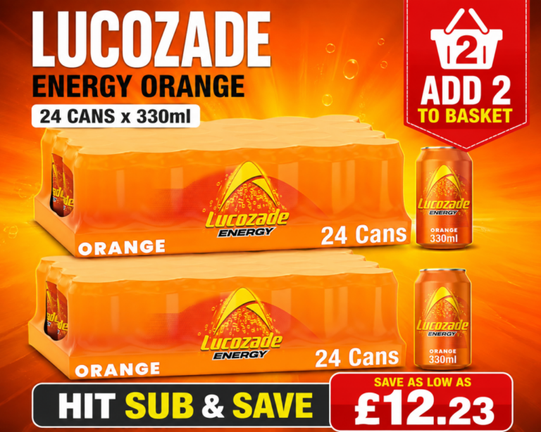 Lucozade Energy Orange 330ml Pack Of 24