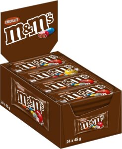 M And M S Milk Chocolate Bitesize Sweets Snack Bags Bulk Multipack Box 24x45g