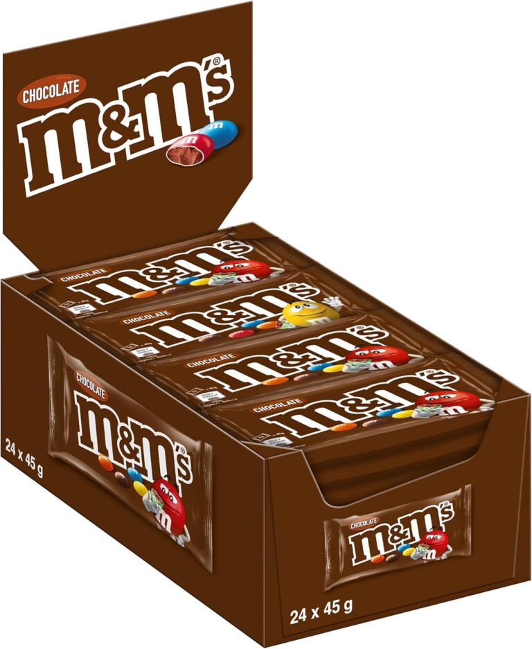 M And M S Milk Chocolate Bitesize Sweets Snack Bags Bulk Multipack Box 24x45g