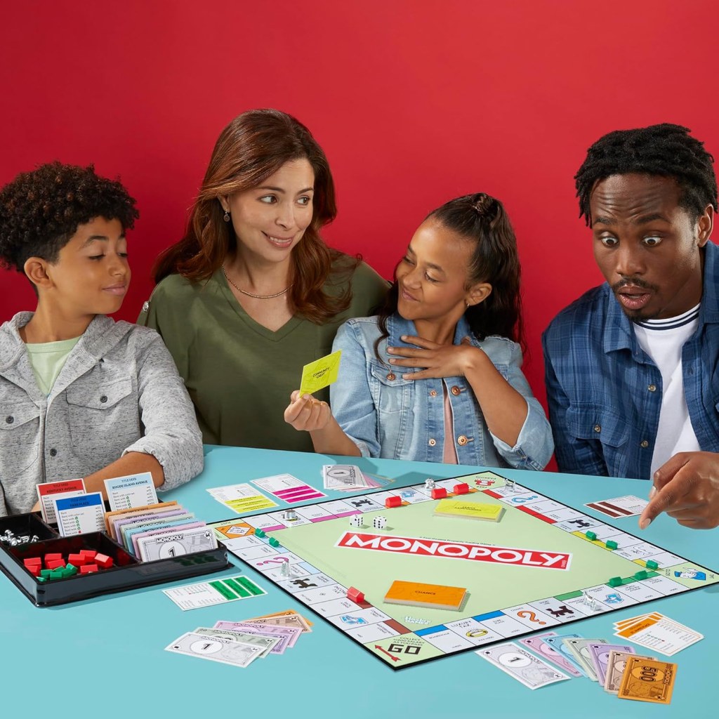 Monopoly Board Game With Storage Tray And Larger Tokens