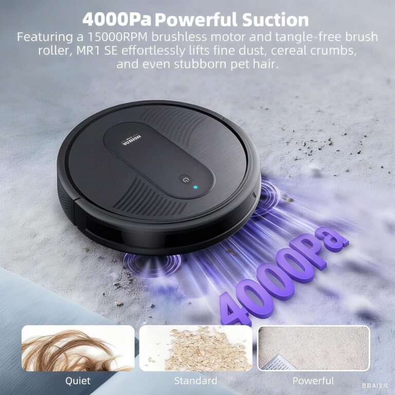 Monsga Robot Vacuum Cleaner With Mop 4000pa Powerful Suction