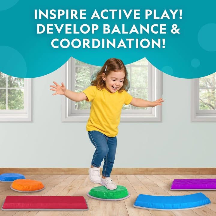 National Geographic Kids 12 Piece Balance Stepping Stones And Beams