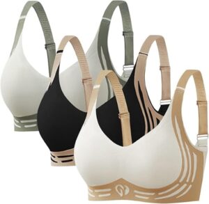 Non Wired Bras For Women 3 Pack Seamless Anti Sagging