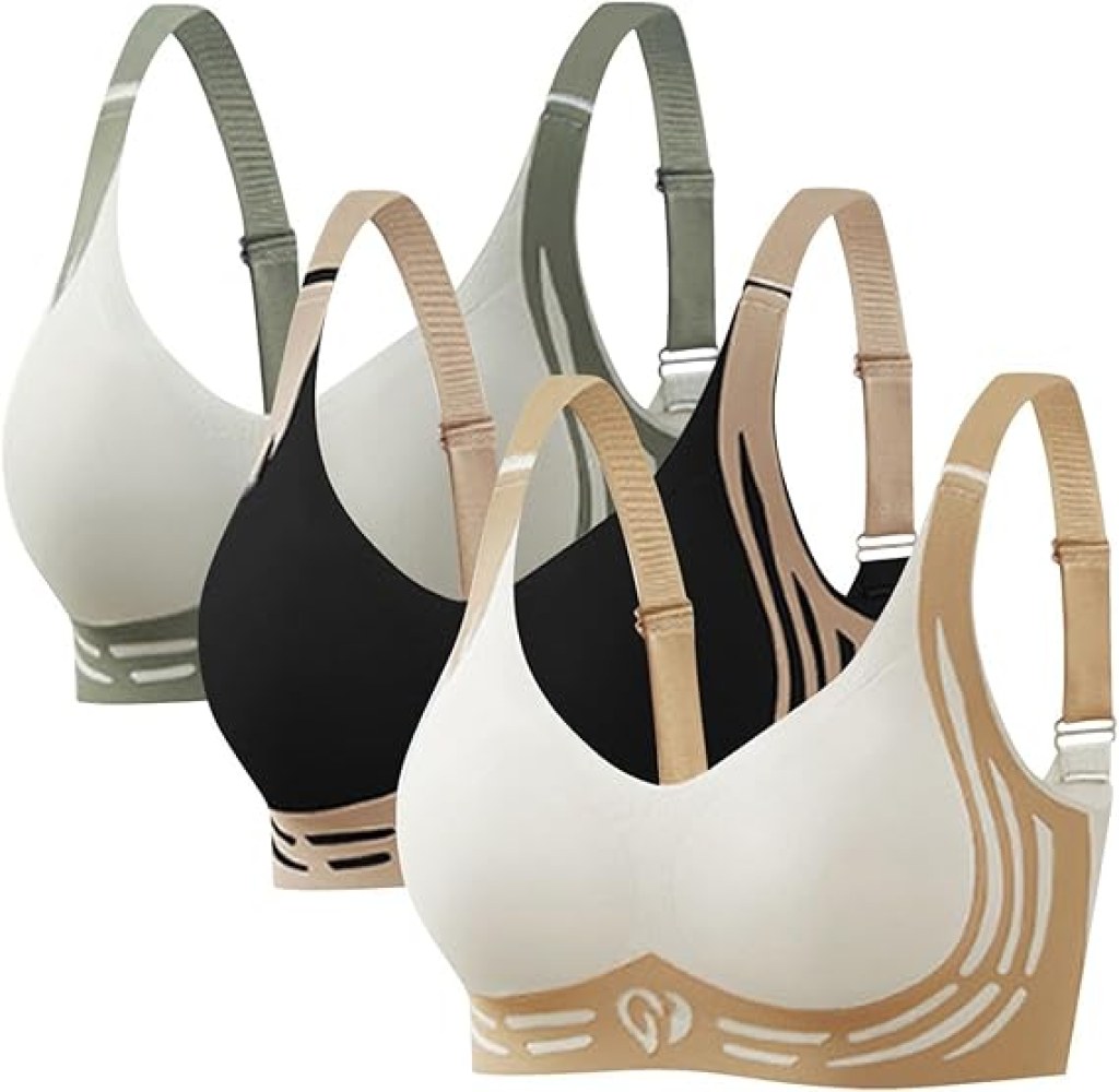 Non Wired Bras For Women 3 Pack Seamless Anti Sagging