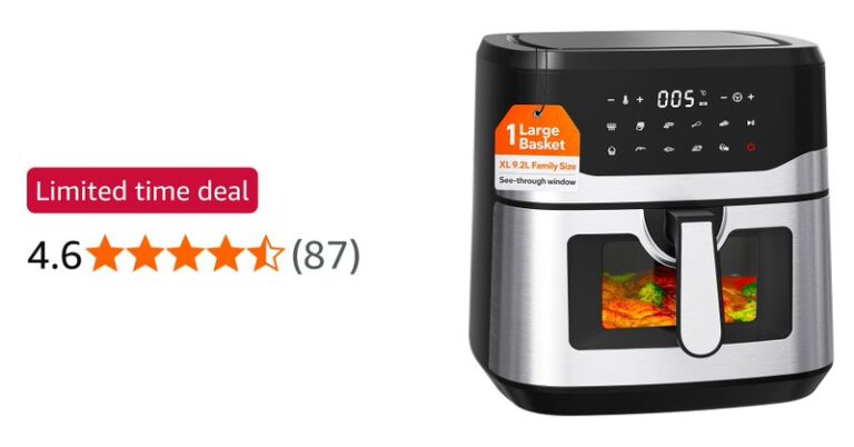 Nyxi 9 2l XXL Air Fryer Family Size With Viewing Window