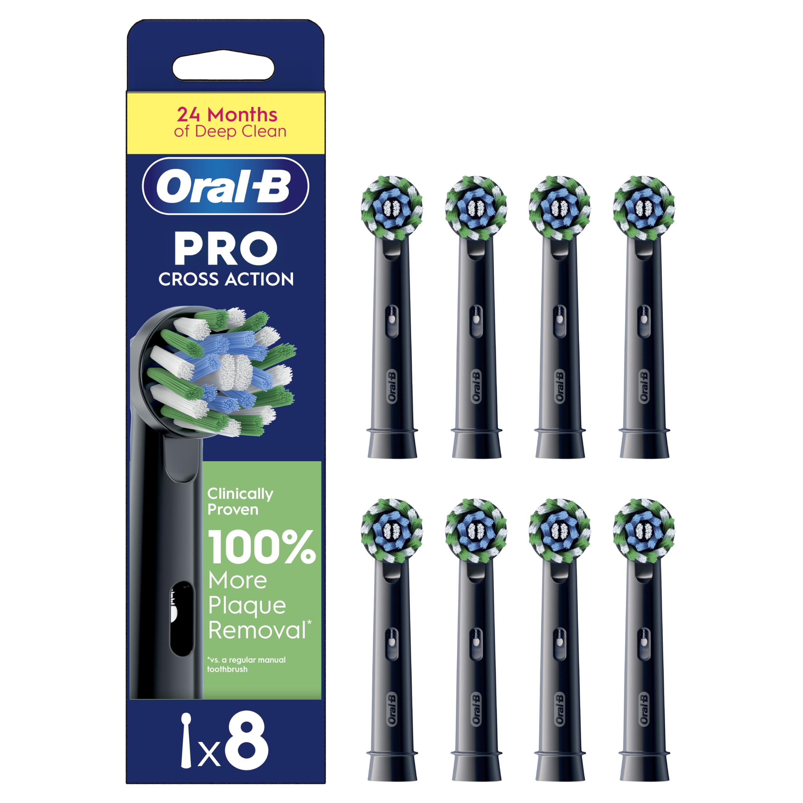 Oral B Pro Cross Action Electric Toothbrush Heads 8 Count