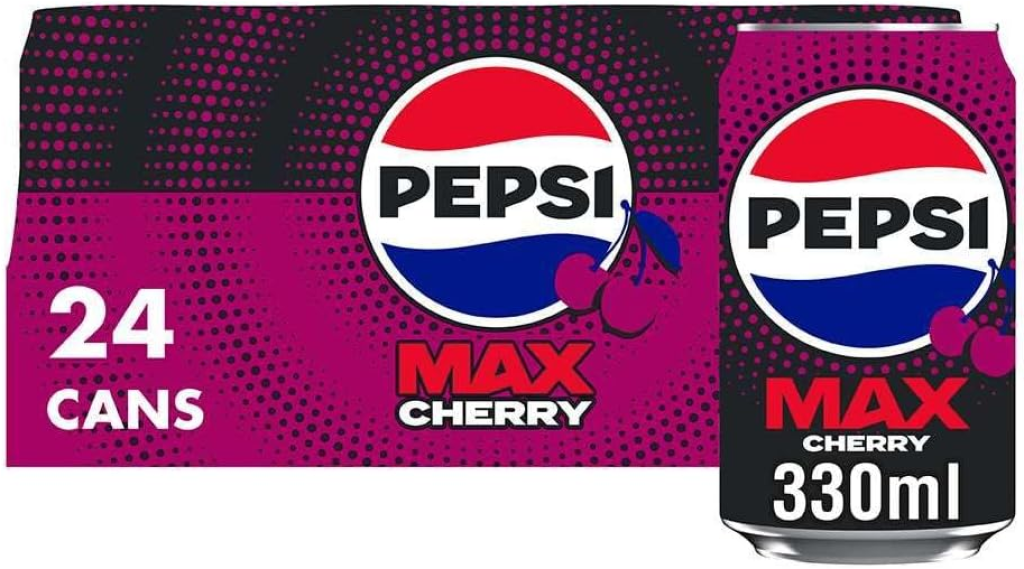 Pepsi Max Cherry Cola 330ml Can 24 Pack