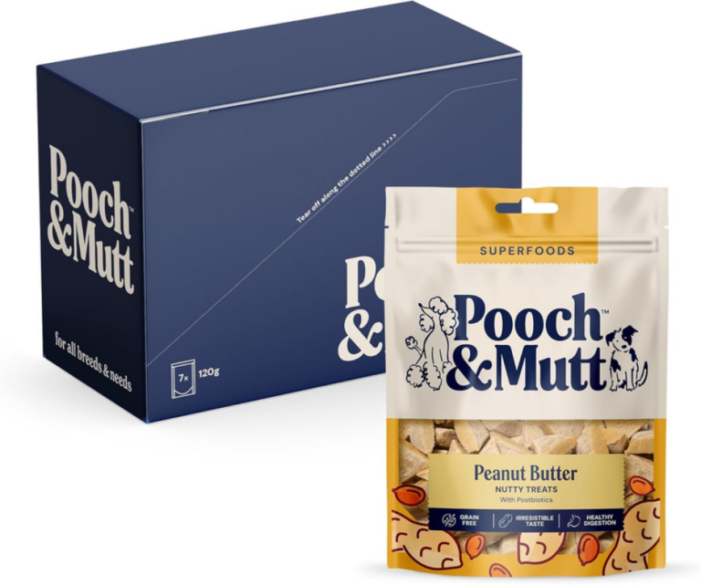 Pooch And Mutt Peanut Butter Nutty Dog Treats Vegan Grain Free 7x120g