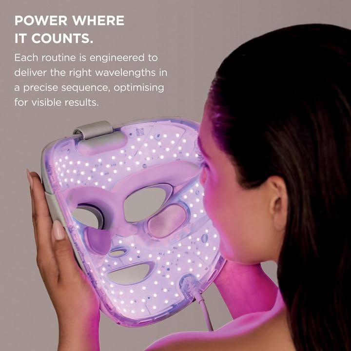 Shark Cryoglow Led Face Mask With Under Eye Cooling Adjustable Straps