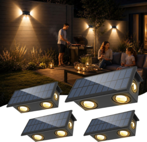 Solar Wall Lights Warm White 4 Pack